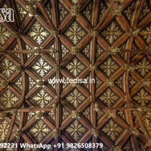 Wooden Ceiling Design Pop Design For Temple No-4780