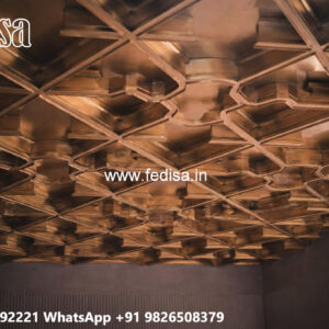 Wooden Ceiling Design Plaster Pop Design No-4800