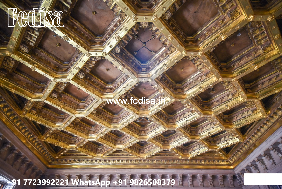 Wooden Ceiling Design Pop Design For L Shaped Hall No-4831