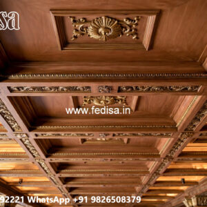 Wooden Ceiling Design Entrance Pop Design No-4851