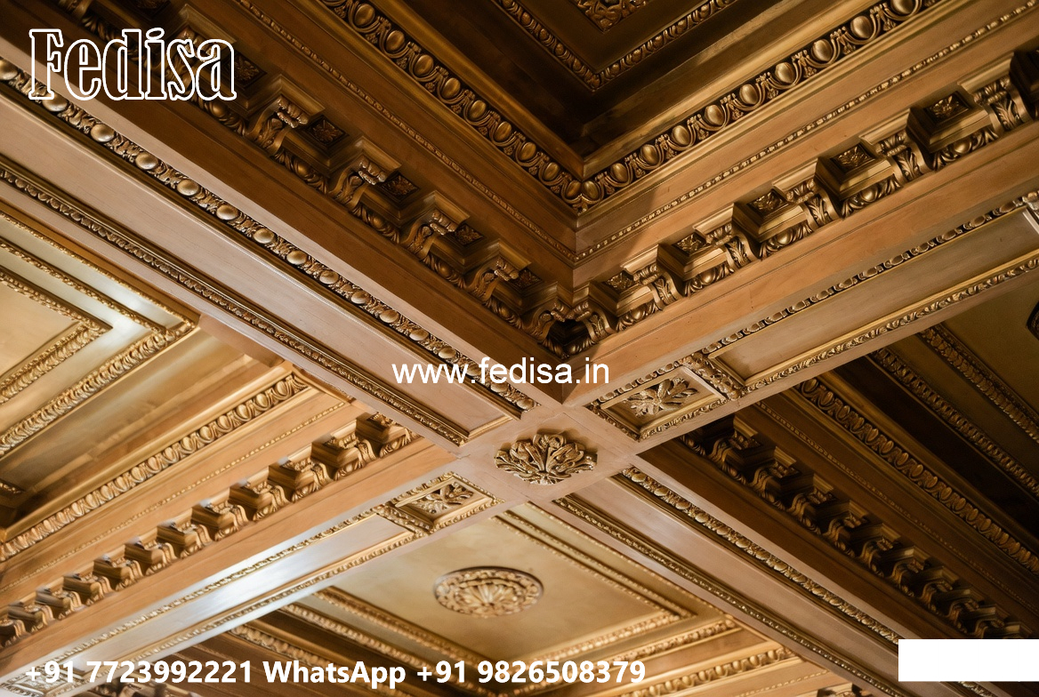 Wooden Ceiling Design Handmade Pop Design No-4881