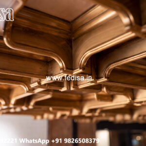 Wooden Ceiling Design Porch Pop Plus Minus Design No-4917