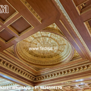 Wooden Ceiling Design Tv Cabinet Pop Design No-4946