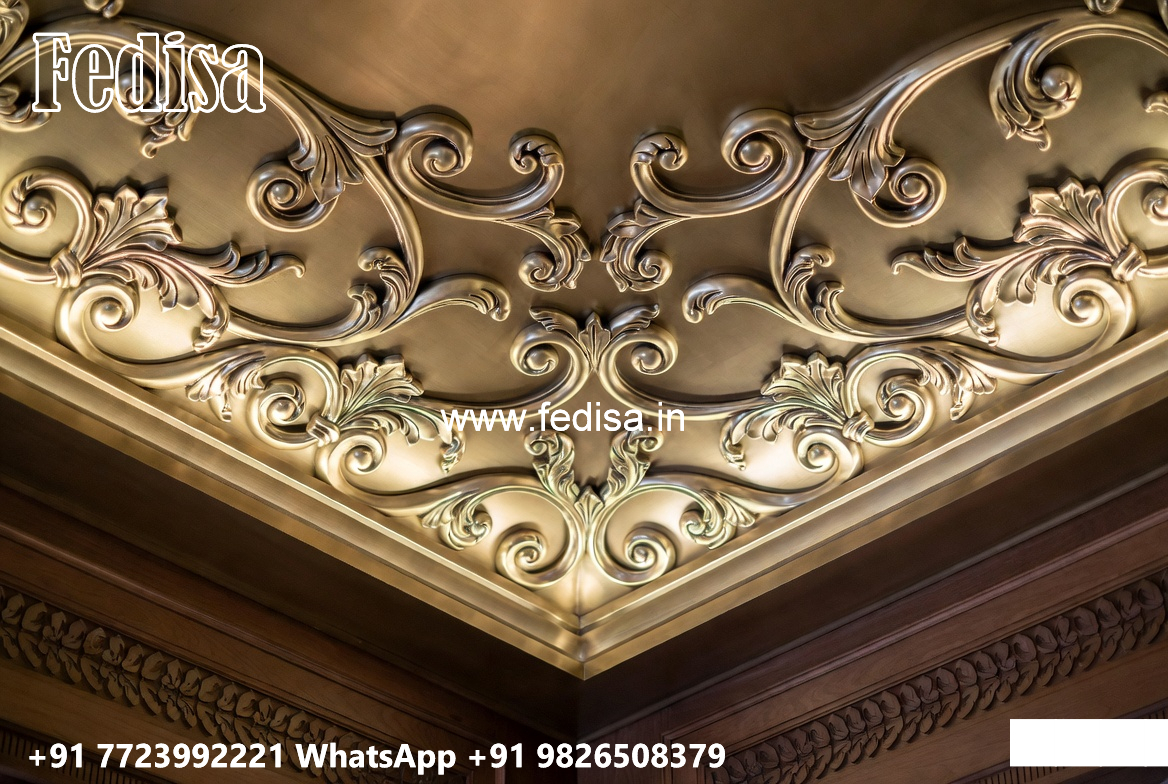 Wooden Ceiling Design Pop Design In Hall 2 Fan No-4969