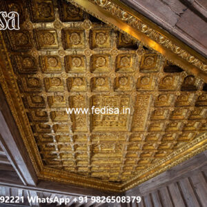 Wooden Ceiling Design Pop Design Circle No-4979