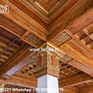 Wooden Ceiling Design Salon Pop Design No-5012