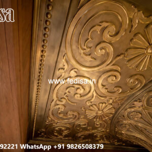 Wooden Ceiling Design Single Fan False Ceiling Design No-5052
