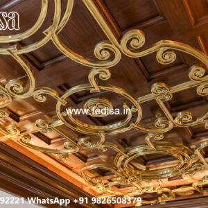 Wooden Ceiling Design Lobby Fall Ceiling Design No-5067