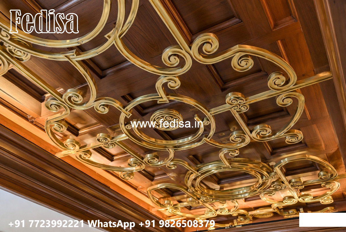 Wooden Ceiling Design Lobby Fall Ceiling Design No-5067