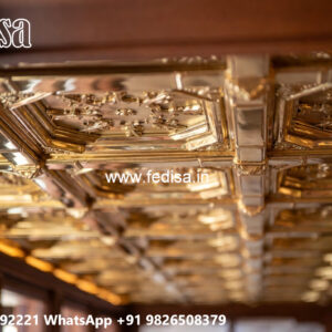 Wooden Ceiling Design Minus Plus Pop Design For Hall No-5075