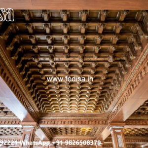 Wooden Ceiling Design Living Room False Ceiling Design With Two Fans No-5107