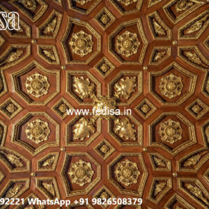 Wooden Ceiling Design Slab Pop Design No-5110