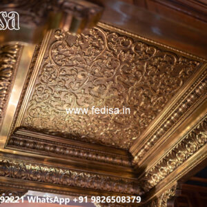 Wooden Ceiling Design 2 Fan Hall Pop Design No-5138