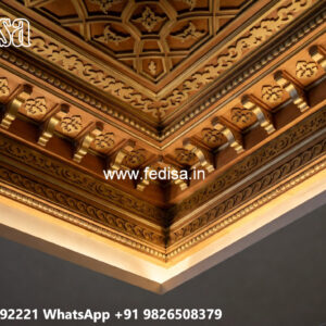 Wooden Ceiling Design Pop Design Simple Bedroom No-5183