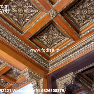 Wooden Ceiling Design L Shape Ceiling Pop Design No-5224