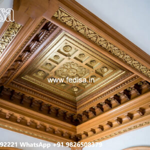Wooden Ceiling Design Pop Design With Acrylic Sheet No-5245