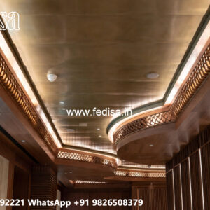 Wooden Ceiling Design Pop Lobby Design Simple No-5270
