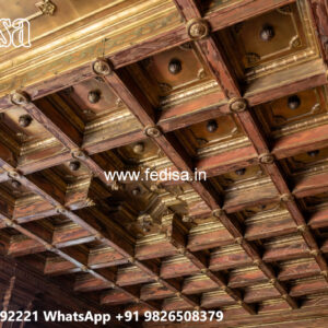 Wooden Ceiling Design Pop Main Hall Design No-5490
