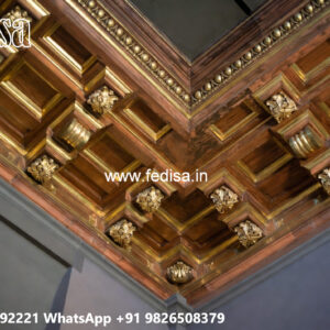 Wooden Ceiling Design Pop False Ceiling Bedroom Design No-5499