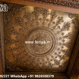 Wooden Ceiling Design Pop Corner Design Color No-5526