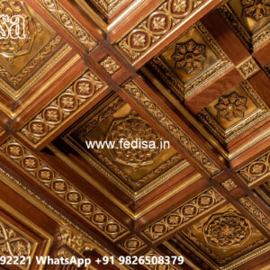 Wooden Ceiling Design Pop Bed Back Design No-5581