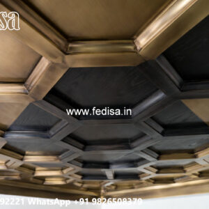 Wooden Ceiling Design Round Pop Ceiling Design No-5586