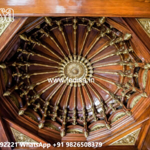 Wooden Ceiling Design Pop Design 12×12 Bedroom No-5593