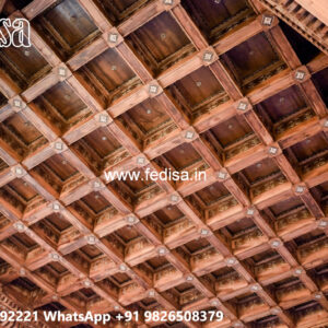 Wooden Ceiling Design Plus Minus Pop Design Double Fan No-5641