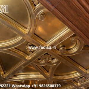 Wooden Ceiling Design Pop Gypsum Board Design No-5649