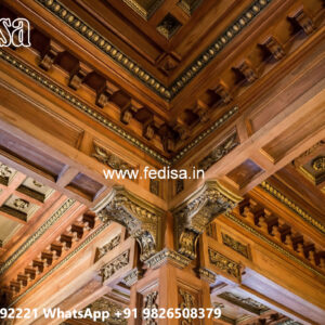 Wooden Ceiling Design Pooja Ghar Pop Design No-5682