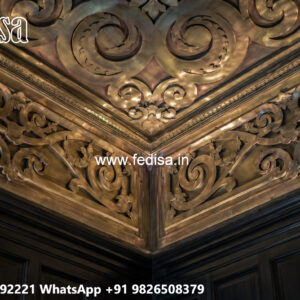 Wooden Ceiling Design Home Pop Color Design No-5688