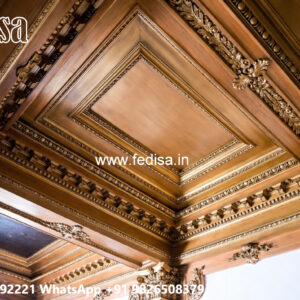 Wooden Ceiling Design Simple Pop Plus Minus Design No-5703