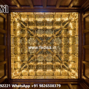 Wooden Ceiling Design Living Pop Design No-5754