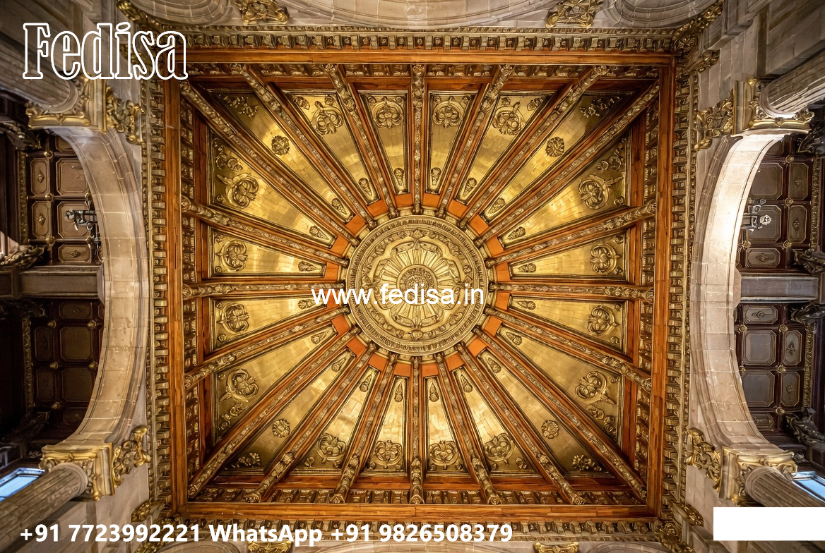 Wooden Ceiling Design Three Fan Pop Design No-5793