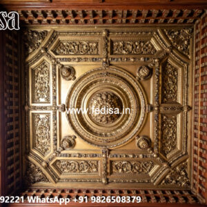 Wooden Ceiling Design Pop Led Wall Design No-5838