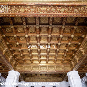 Wooden Ceiling Design Pop Tv Set Design No-5868