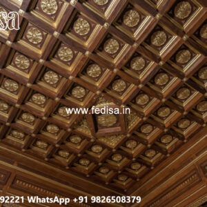 Wooden Ceiling Design Bedroom Pop Design With Fan No-5904