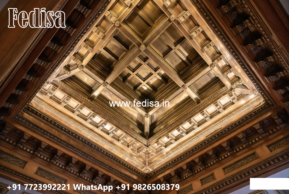Wooden Ceiling Design 2 Fan Box Pop Design No-5948