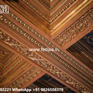 Wooden Ceiling Design Pop Design For Lobby Roof No-6020
