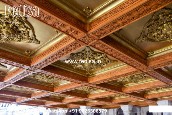 Wooden Ceiling Design Pop Design Hall 2026 No-6026 - Fedisa