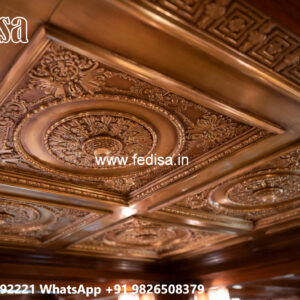Wooden Ceiling Design Ceiling Design Two Fan No-6052