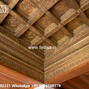 Wooden Ceiling Design Pop Railing Design No-6067