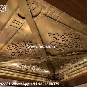 Wooden Ceiling Design False Ceiling Design For Beauty Parlor No-6087