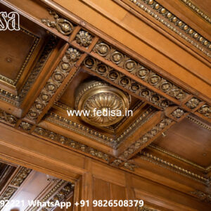 Wooden Ceiling Design Flower Design Pop Ceiling No-6107