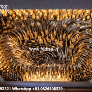 Wooden Ceiling Design Plus Minus Pop Design For Big Hall No-6112