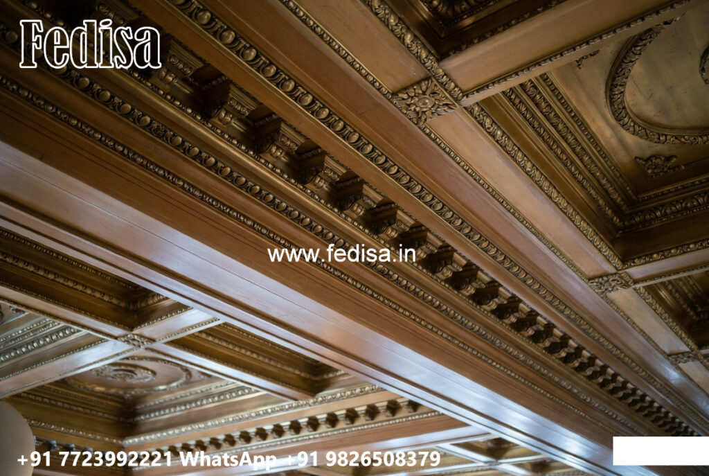 Wooden Ceiling Design False Ceiling Design For Side Wall No-6126 - Fedisa