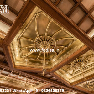 Wooden Ceiling Design Long Room Pop Design No-6152