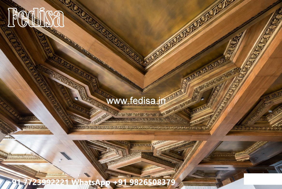 Wooden Ceiling Design Pop Skirting Design No-6245
