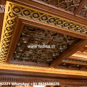 Wooden Ceiling Design Kamal Ka Phool Pop Design No-6259