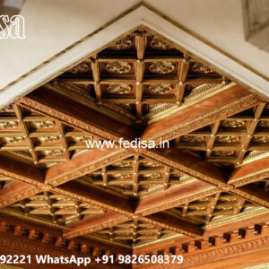Wooden Ceiling Design Home Temple Pop Design No-6269